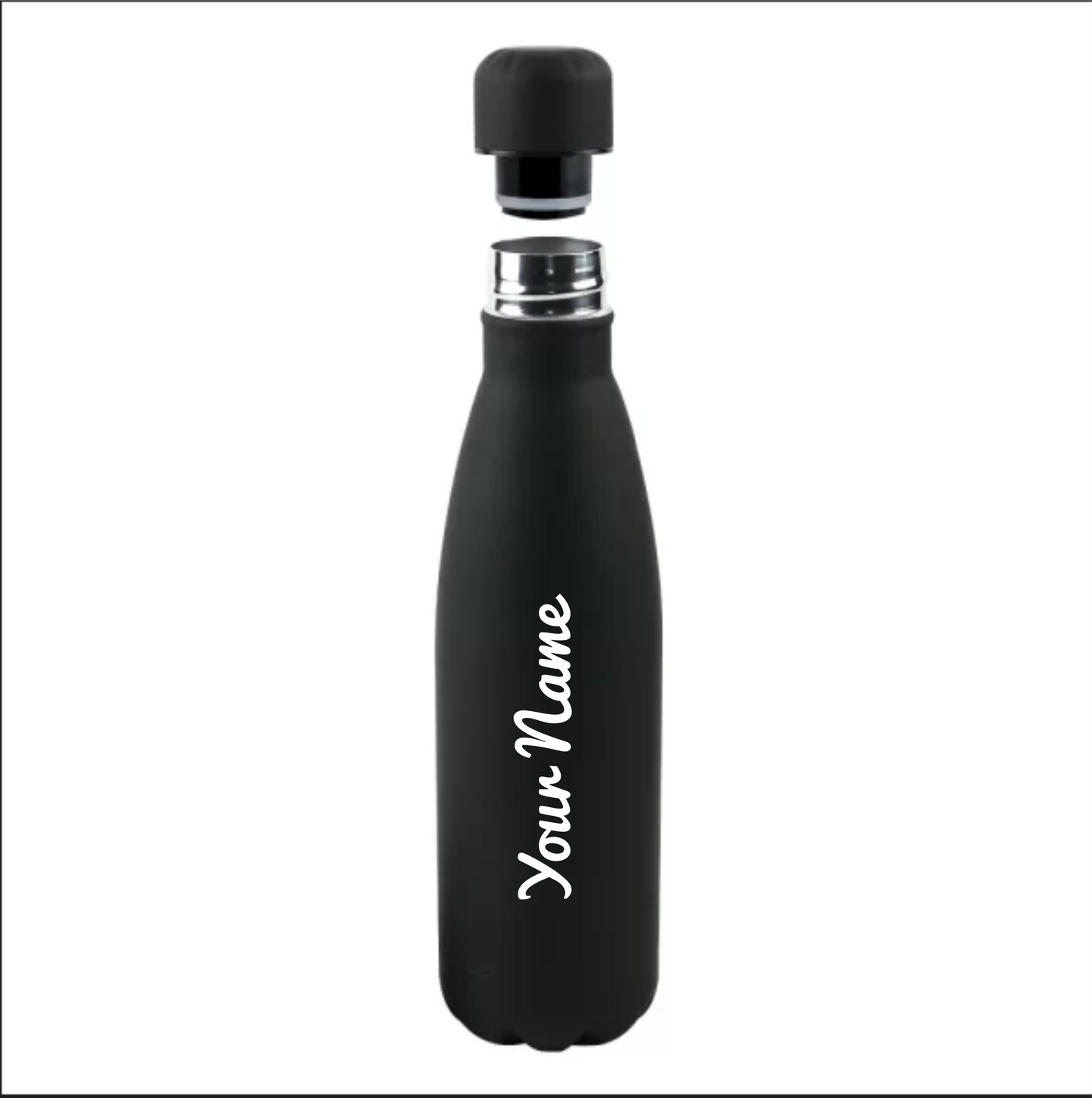 Premium Soft Touch Matt Cola Bottles in Stainless Steel, 500ml