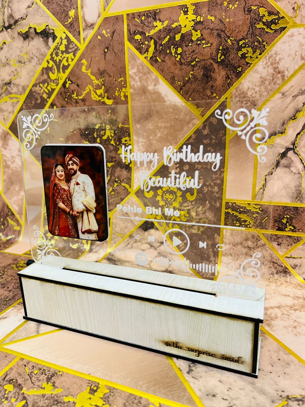 Spotify Personalized Couple Photo Acrylic Lamp