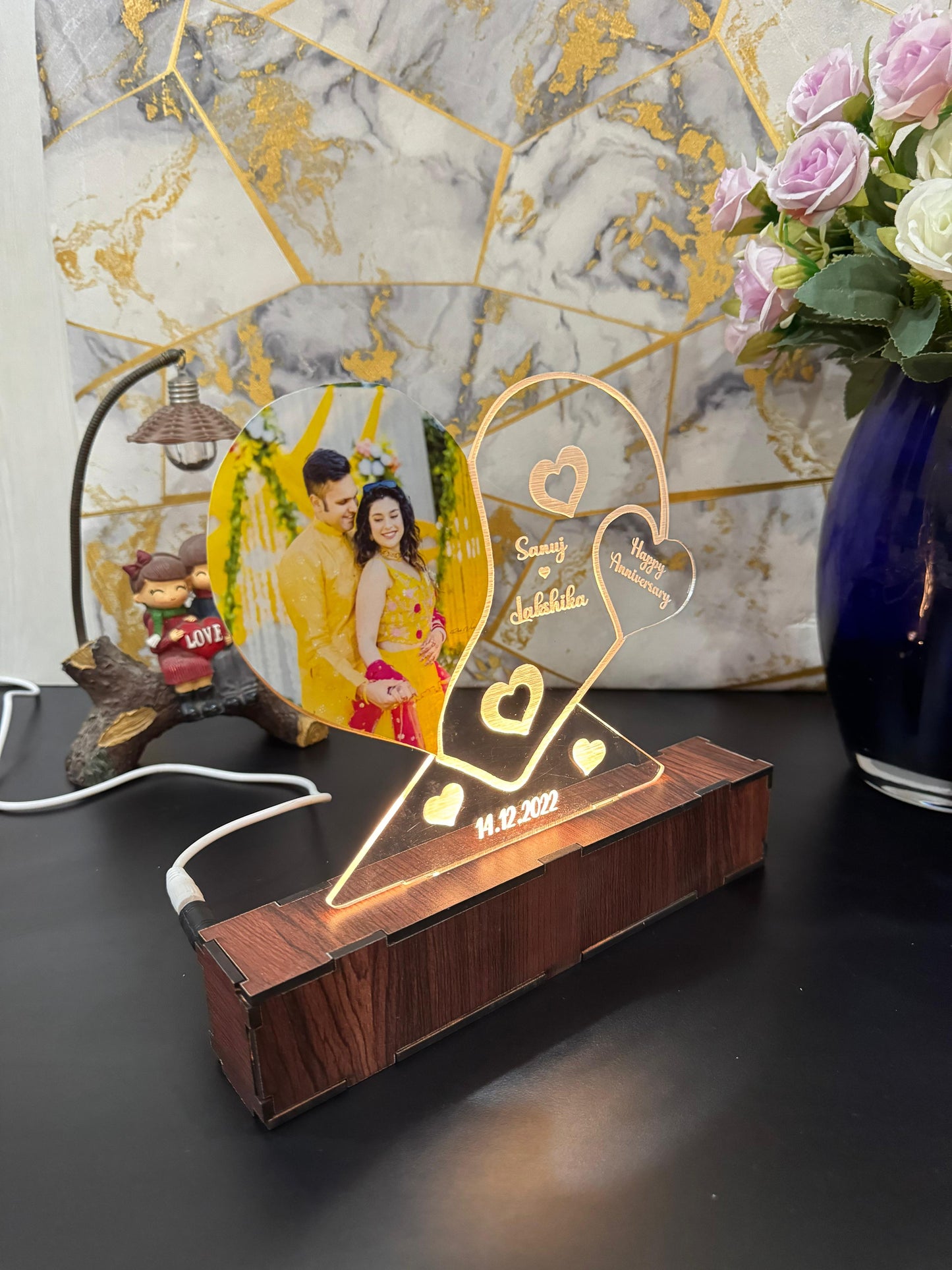 photo Personalized Couple Photo Acrylic Lamp -