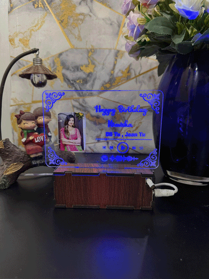Spotify Personalized Couple Photo Acrylic Lamp