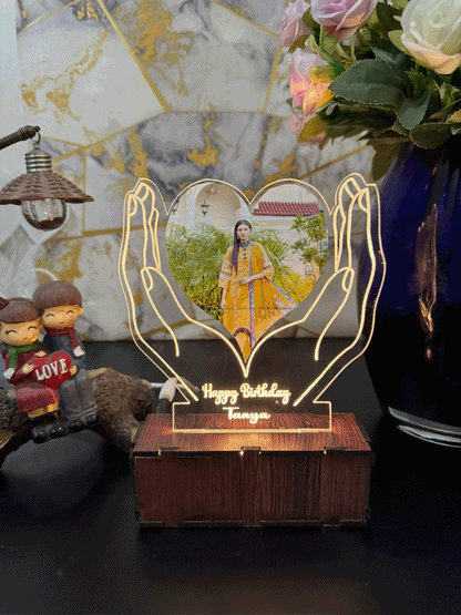 Hand Heart Photo Lamp