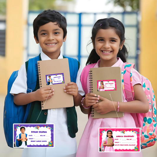 Customize Name Slips for Kids Notebooks and Books