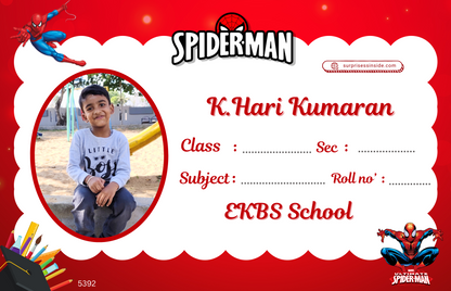 Customize Name Slips for Kids Notebooks and Books