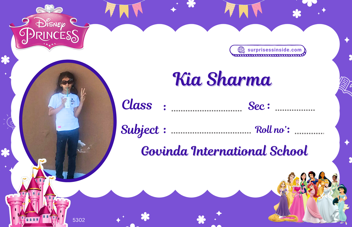 Customize Name Slips for Kids Notebooks and Books