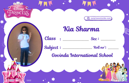 Customize Name Slips for Kids Notebooks and Books