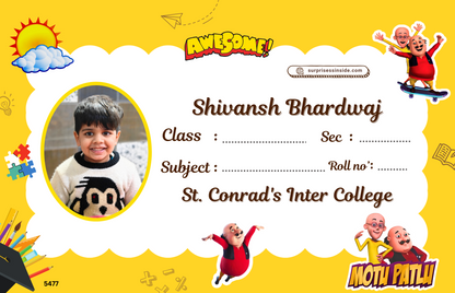 Customize Name Slips for Kids Notebooks and Books