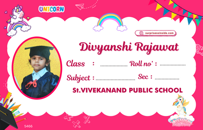 Customize Name Slips for Kids Notebooks and Books