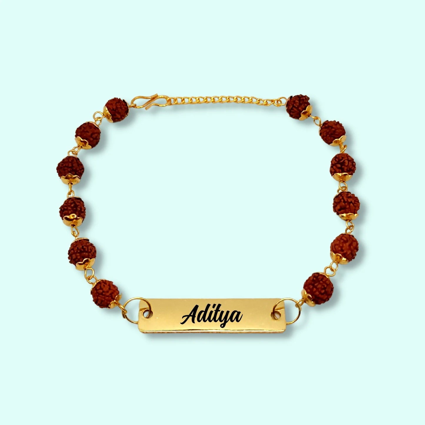 Personalized Rudraksha Bracelet Rakhi