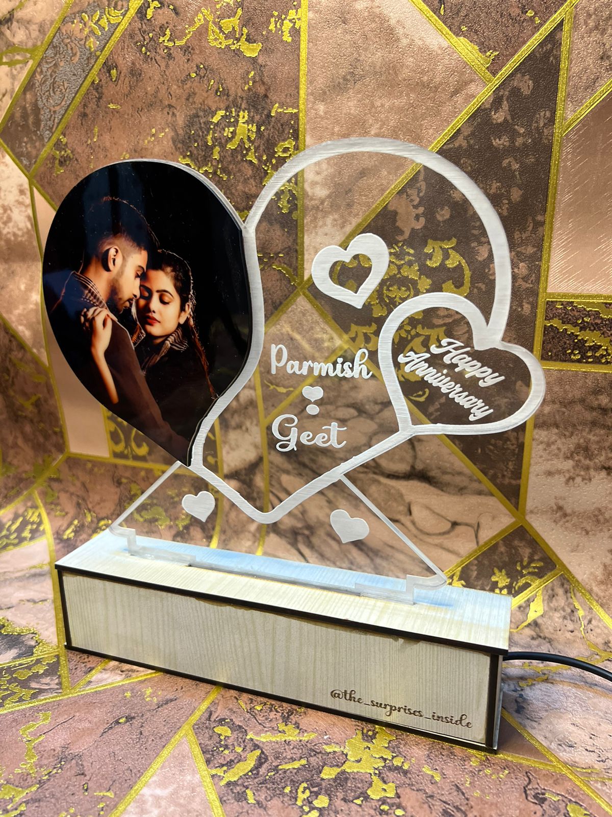 photo Personalized Couple Photo Acrylic Lamp -