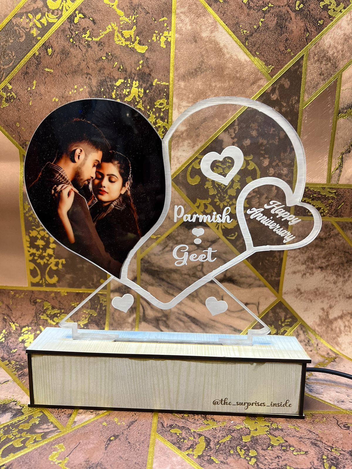 photo Personalized Couple Photo Acrylic Lamp -