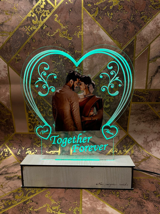 Heart photo Personalized Couple Photo Acrylic Lamp
