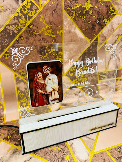 Photo Personalized Couple Photo Acrylic Lamp