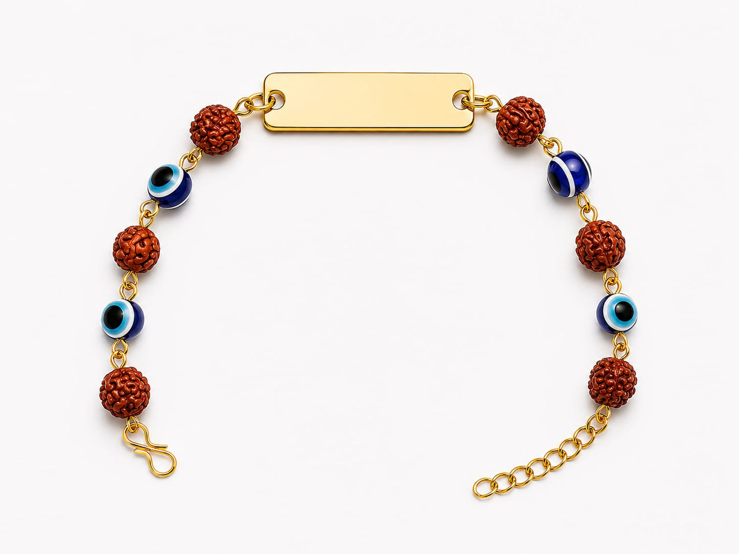 Evil Eye Rudraksh Rakhi with Your Bhai’s Naam – Sacred & Special (Pack of 2)