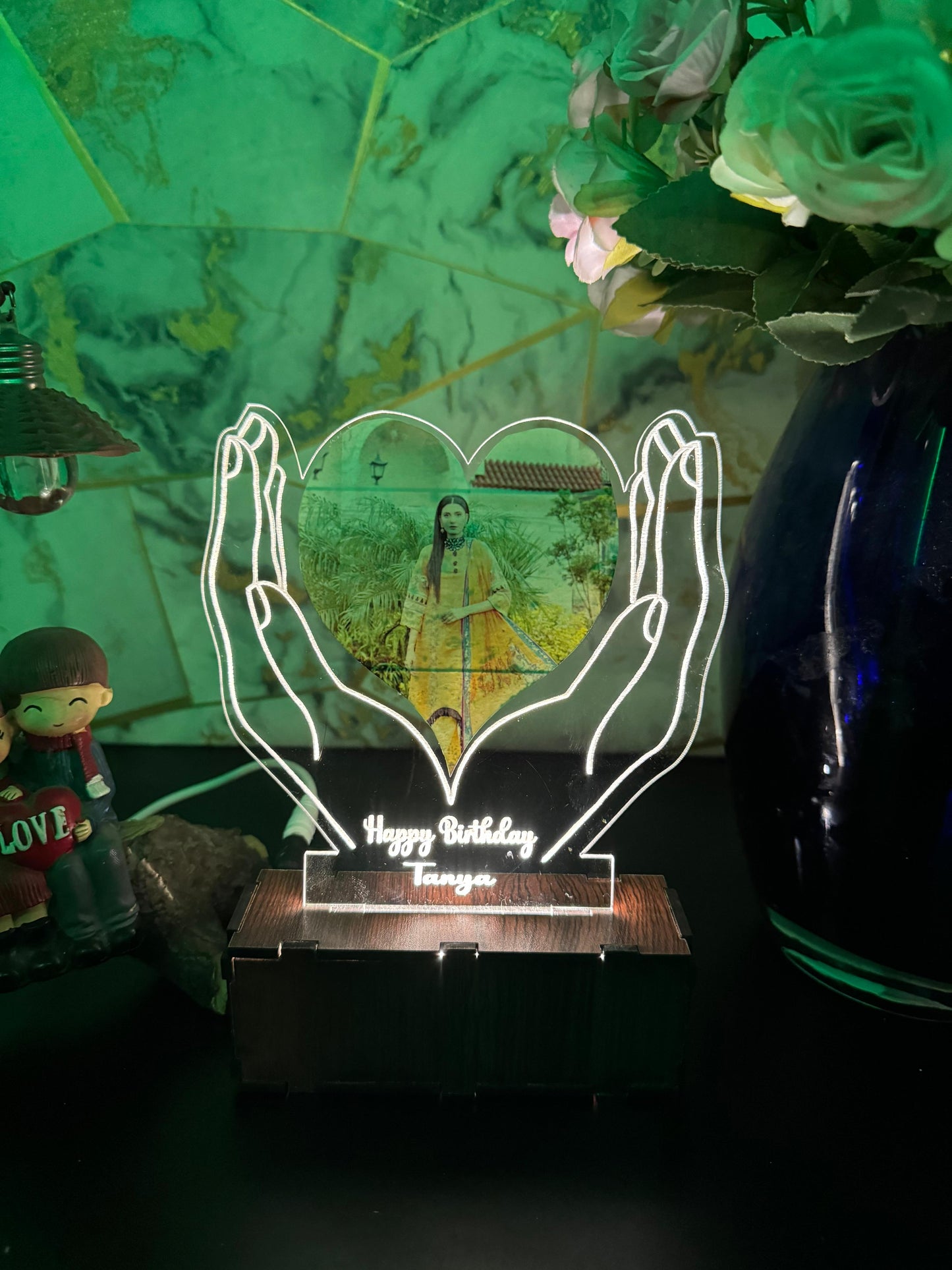 Hand Heart Photo Lamp