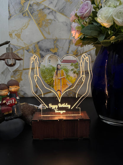 Hand Heart Photo Lamp