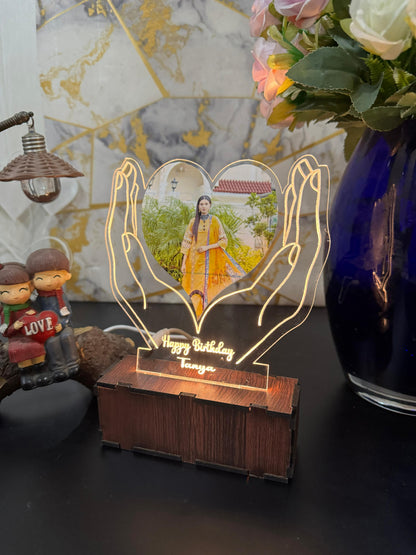 Hand Heart Photo Lamp