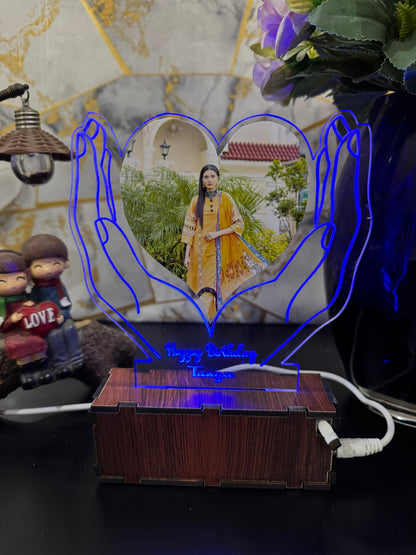 Hand Heart Photo Lamp