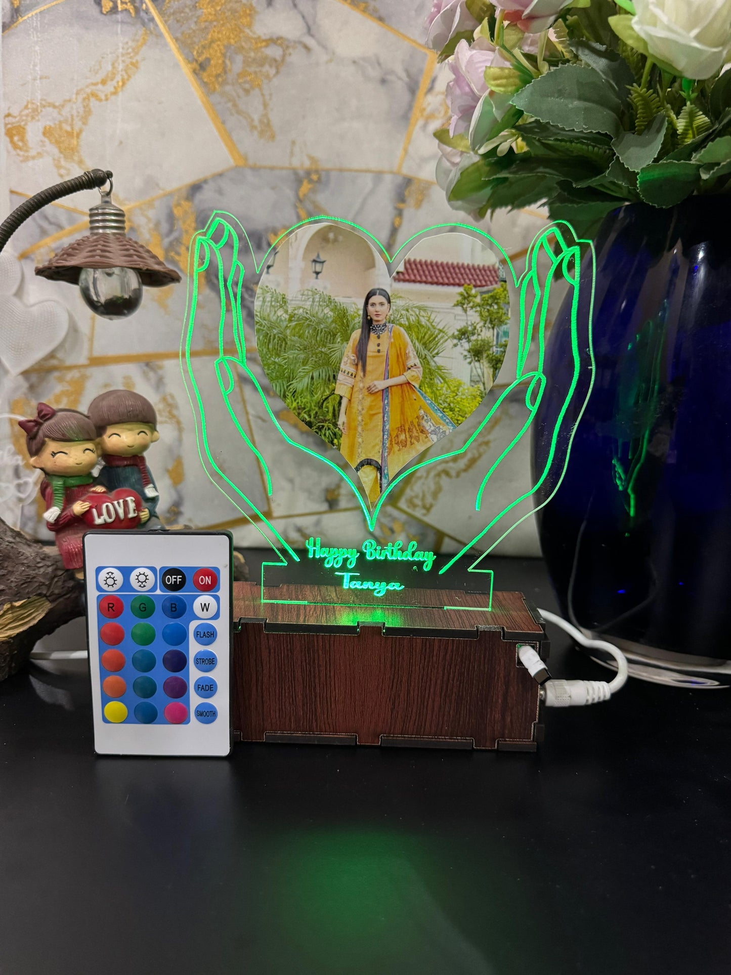 Hand Heart Photo Lamp