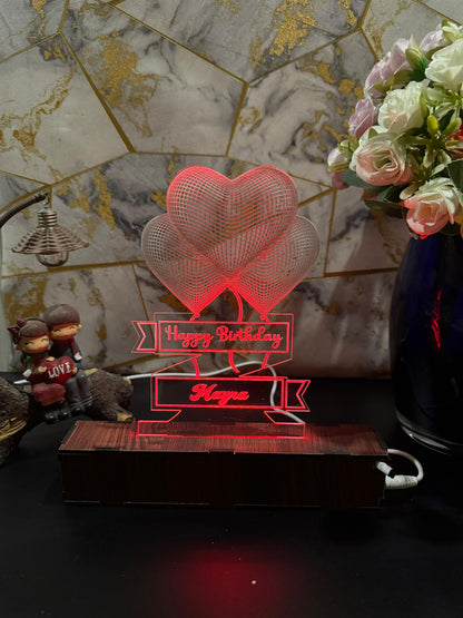 Heart Personalized  Acrylic Lamp